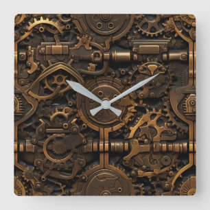 Steampunk Gears Wall Clock
