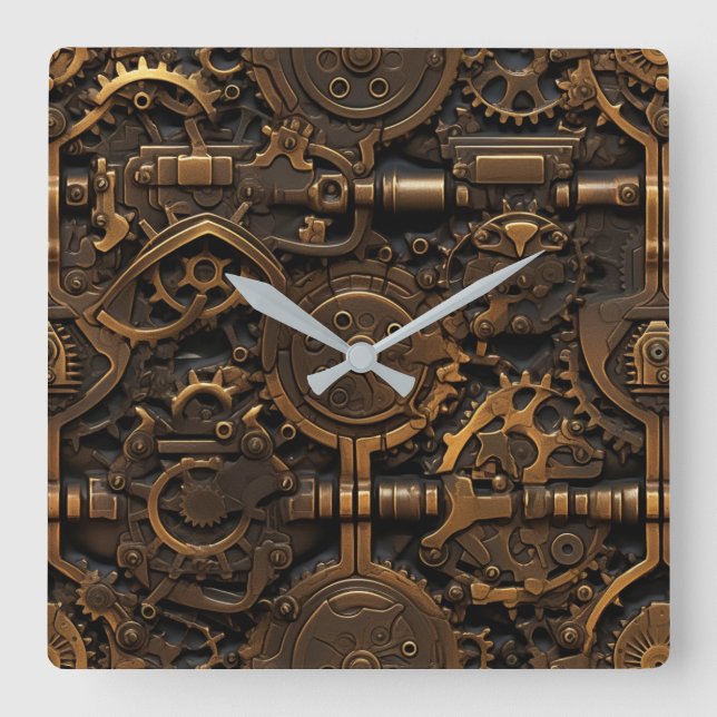 Steampunk Gears Wall Clock (Front)