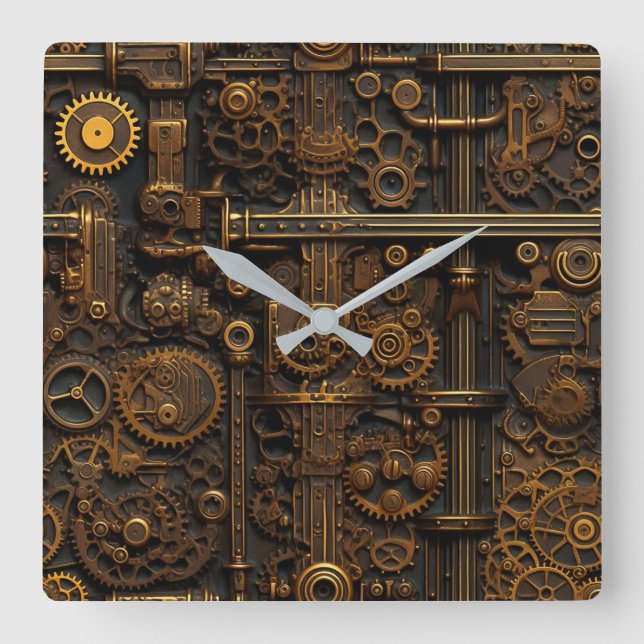 Steampunk Gears Wall Clock (Front)