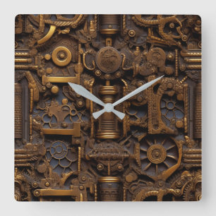 Steampunk Gears Wall Clock