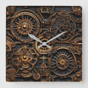 Steampunk Gears Wall Clock