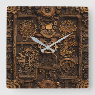 Steampunk Gears Wall Clock