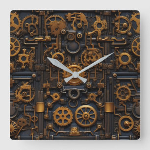 Steampunk Gears Wall Clock