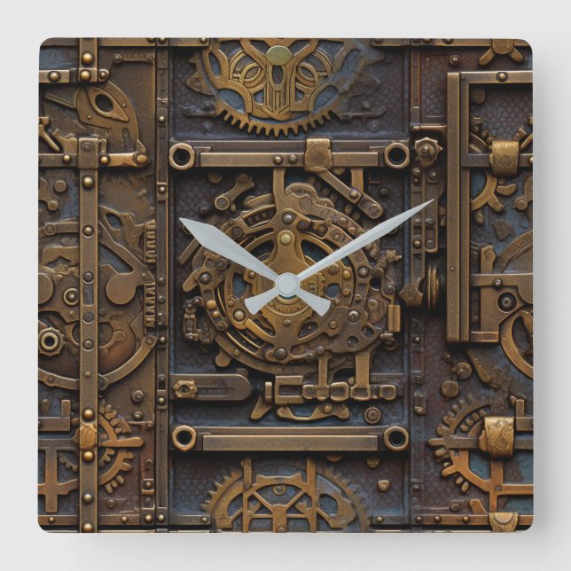 Steampunk Gears Wall Clock (Front)
