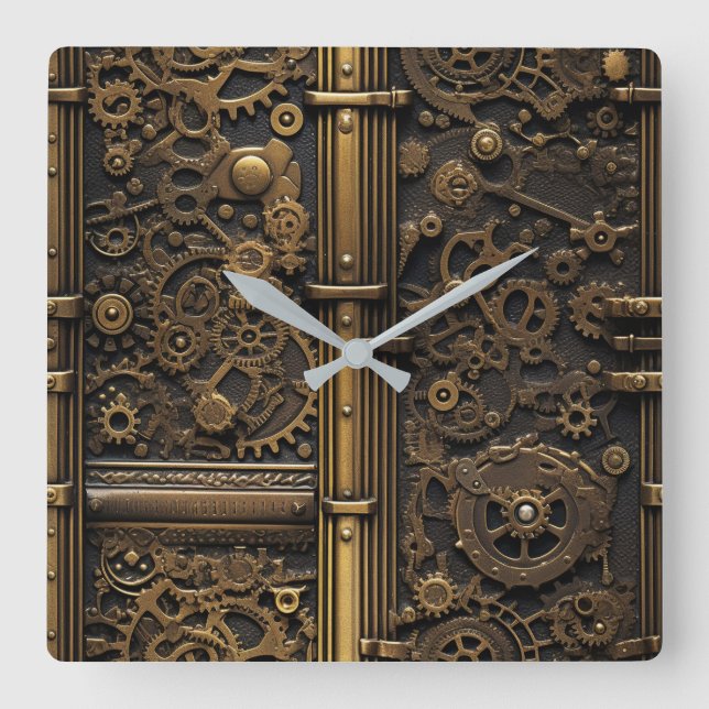 Steampunk Gears Wall Clock (Front)