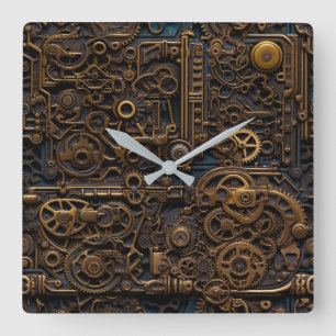 Steampunk Gears Wall Clock