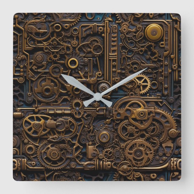Steampunk Gears Wall Clock (Front)