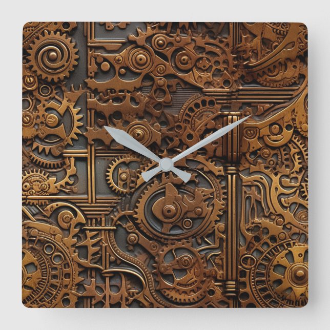 Steampunk Gears Wall Clock (Front)