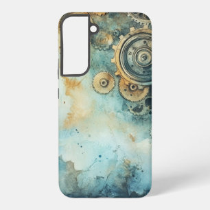 Steampunk Gears Watercolor – Vintage Industrial Samsung Galaxy Case
