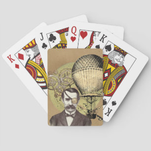 Steampunk Gentleman Collage   Playing Cards