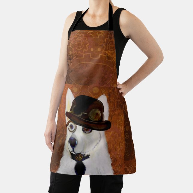 Steampunk German Shepherd        Apron (Insitu)
