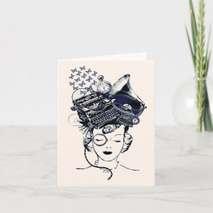 Steampunk Girl Card