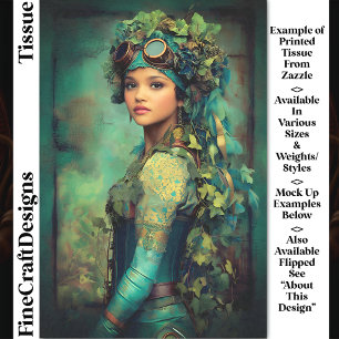 Steampunk Girl In Ivy Headdress DK4LF Decoupage  Tissue Paper