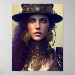 Steampunk Goddess Poster