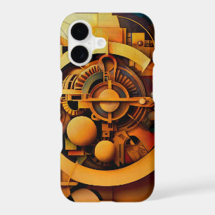 Steampunk Golden Mechanism Abstract