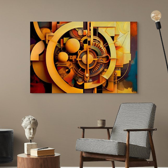 Steampunk Golden Mechanism Abstract Poster (Creator Uploaded)