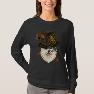 Steampunk Gothic Pomeranian Puppy Dog Face Pomeran T-Shirt