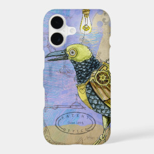 Steampunk Grunge Drawing of Mechanical Bird