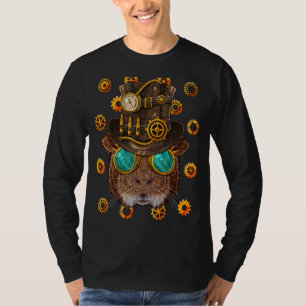 Steampunk Guinea Pig Mediaeval Victorian Steam Pow T-Shirt