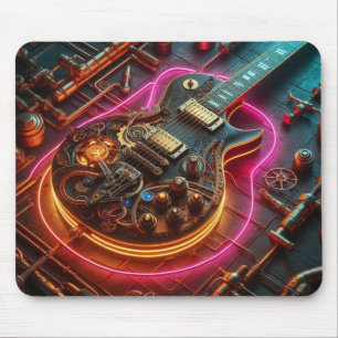 Steampunk Guitar Mouse Pad