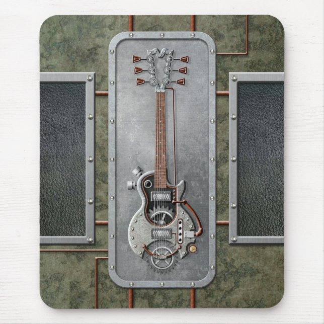 Steampunk Guitar Mouse Pad (Front)