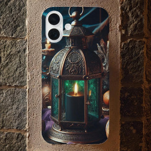 Steampunk Halloween Clockwork Black Lantern iPhone 16 Plus Case