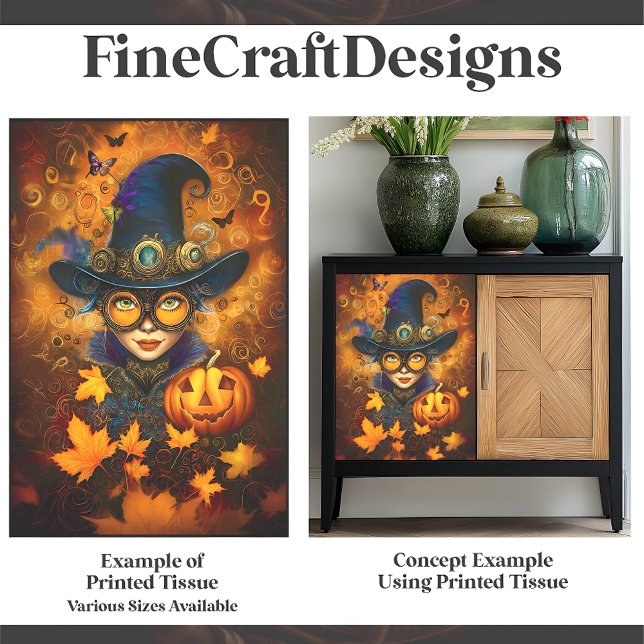 Steampunk Halloween Jack O Lantern F4 Decoupage Tissue Paper (Creator Uploaded)