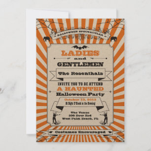 Steampunk Halloween Party Invitation
