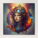 Steampunk Hanging Portrait of a Girl Jigsaw Puzzle<br><div class="desc">Steampunk Hanging Portrait of a Girl jigsaw puzzle</div>