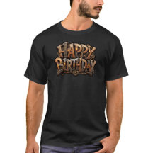 Steampunk happy birthday lettering