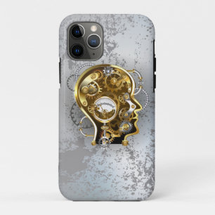 Steampunk head with manometer iPhone 11 pro case
