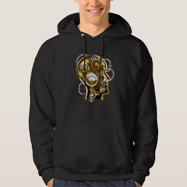 Steampunk Head with Manometer Hoodie (Front)