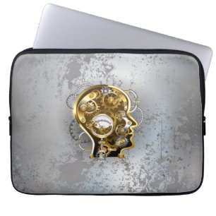 Steampunk Head with Manometer Laptop Sleeve