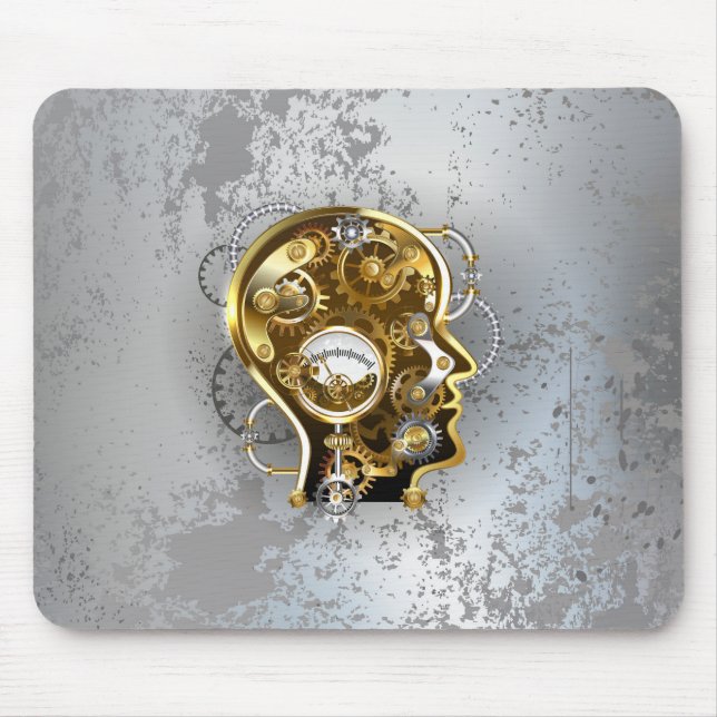 Steampunk Head with Manometer Mouse Pad (Front)