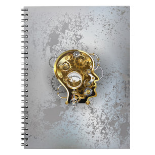 Steampunk Head with Manometer Notebook