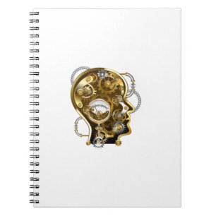Steampunk Head with Manometer Notebook