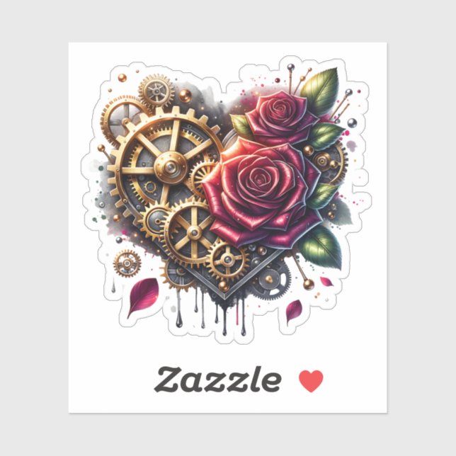 Steampunk Heart and Roses  (Sheet)