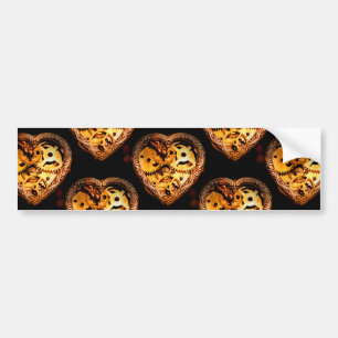 steampunk heart bumper sticker