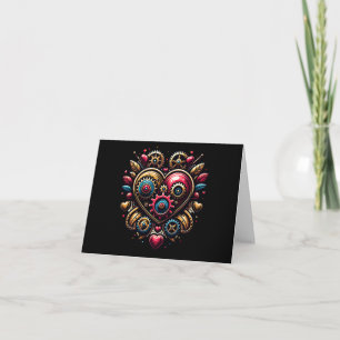 Steampunk Heart Holiday Card