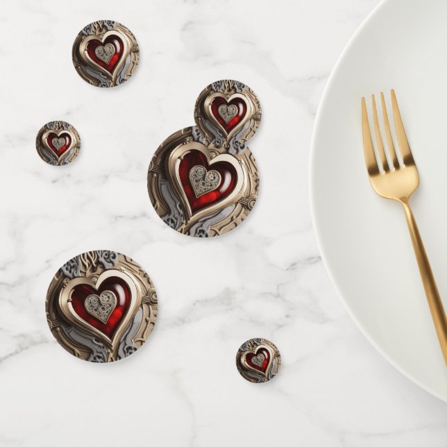 Steampunk Heart – Intricate Mechanical Love  Confetti (Group)