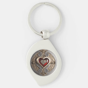 Steampunk Heart – Intricate Mechanical Love  Key Ring