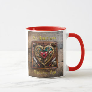 Steampunk Heart Rubies And Daggers For Warriors  Mug