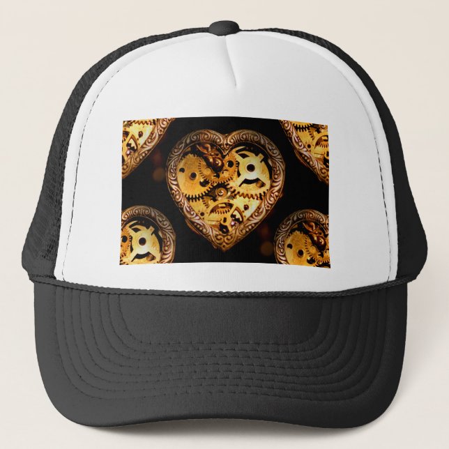 steampunk heart trucker hat (Front)