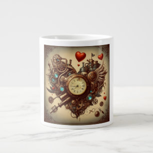 Steampunk heart/valentine's day large coffee mug
