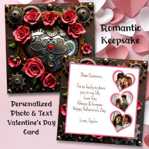 Steampunk Heart Valentine's Day Photo Template