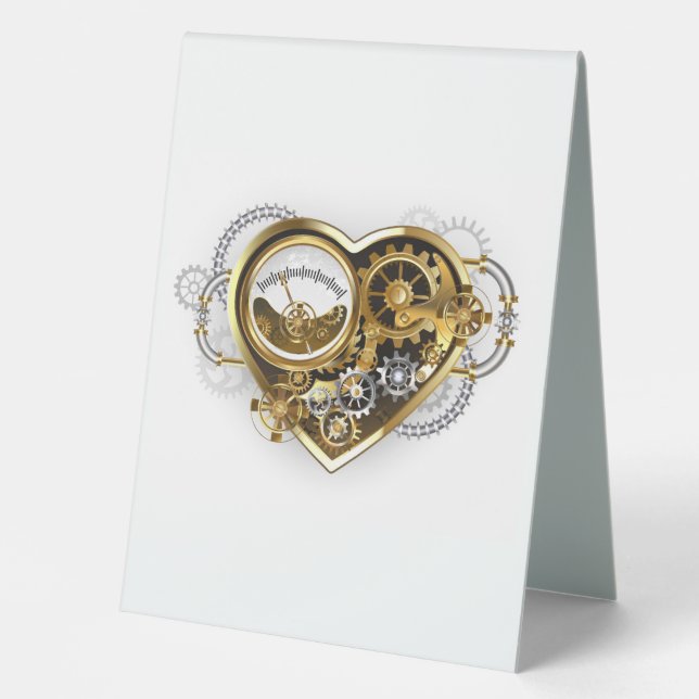 Steampunk Heart with a Manometer (Front)