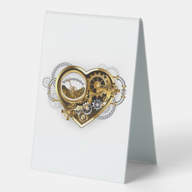 Steampunk Heart with a Manometer (Front)