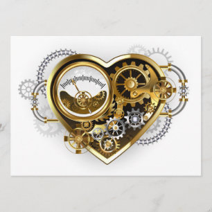 Steampunk Heart with a Manometer Advice Card