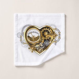 Steampunk Heart with a Manometer Bath Towel Set