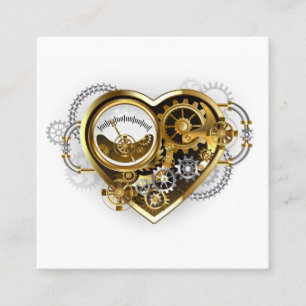 Steampunk Heart with a Manometer Calling Card
